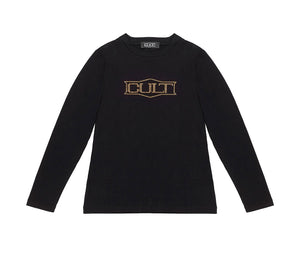 MAGLIA IN JERSEY LOGO BLACK