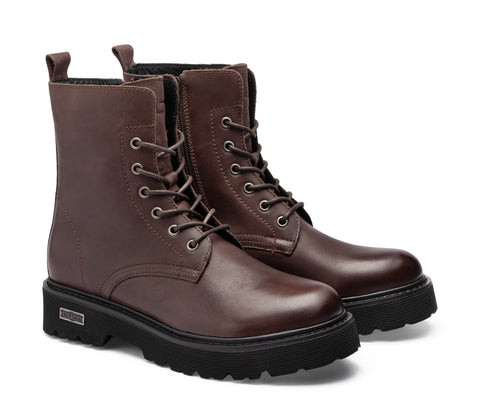 Cult MEN'S LEATHER SHOES - SLASH DARK BROWN CLM303702