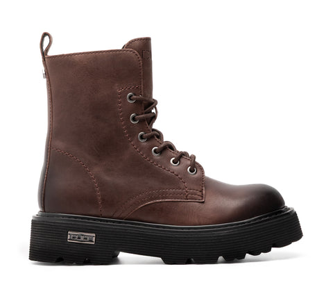 Cult Women's Leather Amphibious Boots - Brown Slash CLW303709