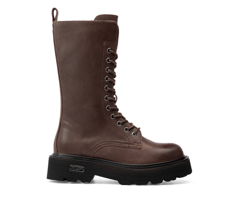 Cult Women's Leather Amphibious Boots - Brown Slash CLW332401