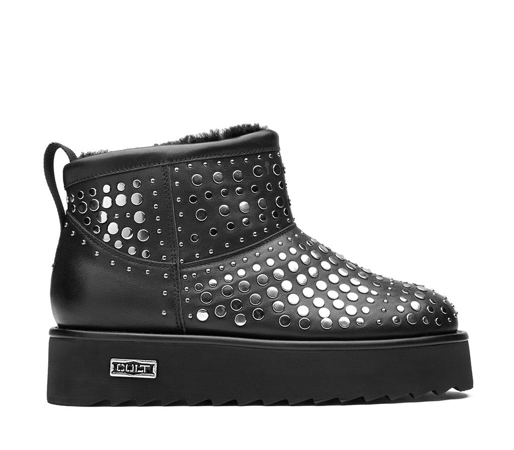 IDOL 4628 MID W LEATHER BLACK/STUDS