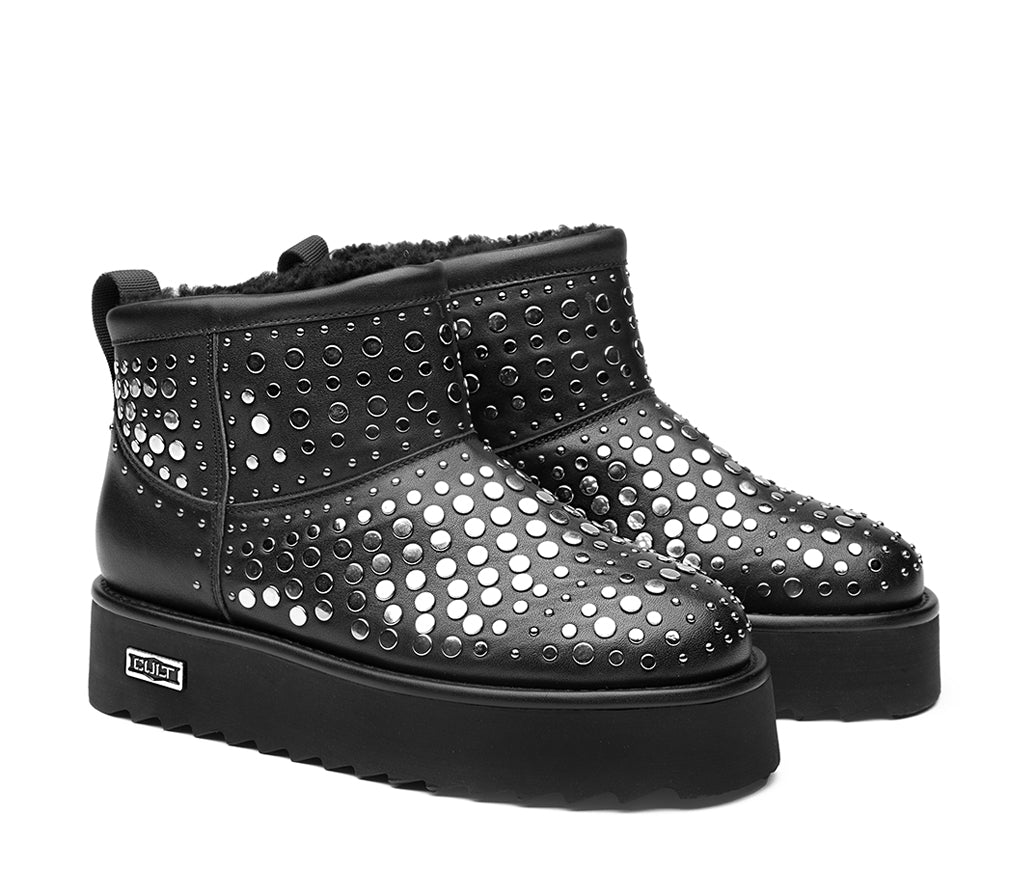 IDOL 4628 MID W LEATHER BLACK/STUDS
