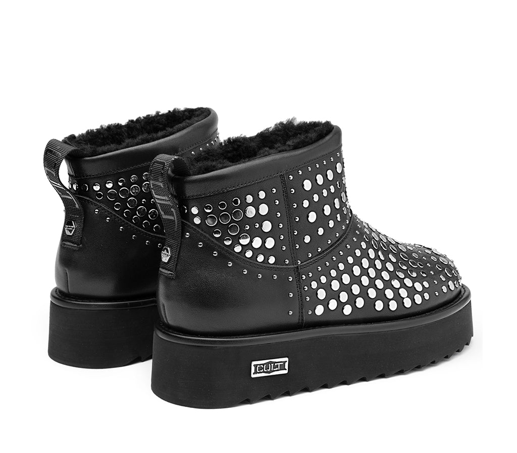 IDOL 4628 MID W LEATHER BLACK/STUDS