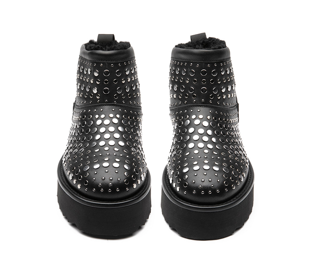 IDOL 4628 MID W LEATHER BLACK/STUDS