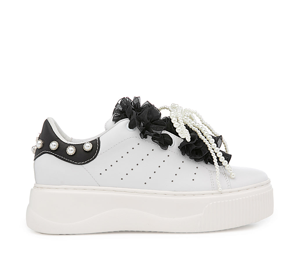 PERRY 4636 LOW W LEATHER WHITE/ROUC