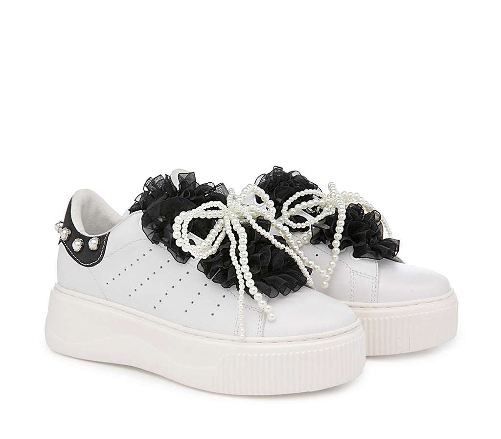 PERRY 4636 LOW W LEATHER WHITE/ROUC