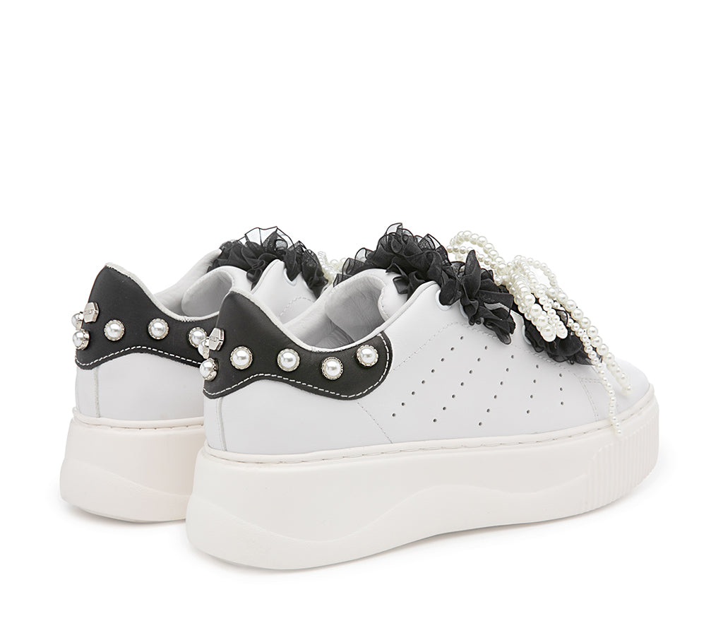 PERRY 4636 LOW W LEATHER WHITE/ROUC