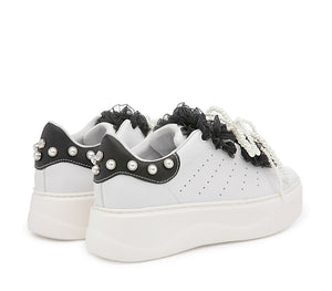PERRY 4636 LOW W LEATHER WHITE/ROUC