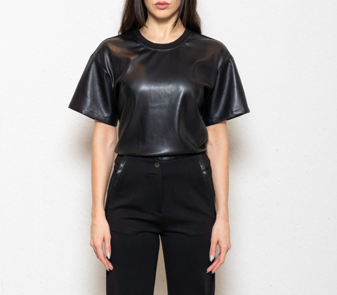 LEATHER EFFECT TOP 7603