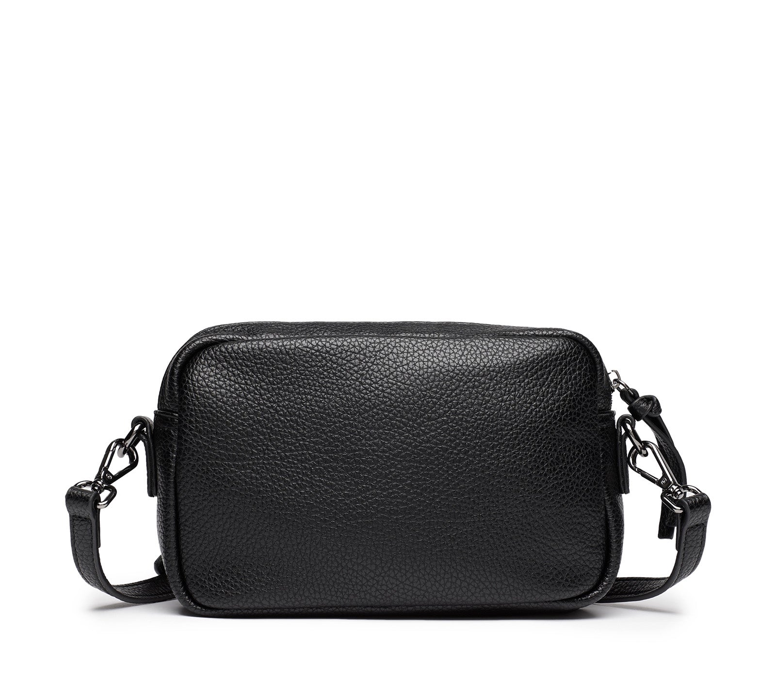 Borsa a Tracolla Nera da Donna con Dettagli Metallici