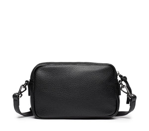 Borsa a Tracolla Nera da Donna con Dettagli Metallici