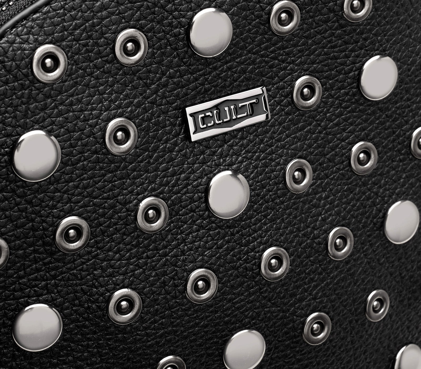 Zaino da Donna in Ecopelle Nera con Maxi Borchie 