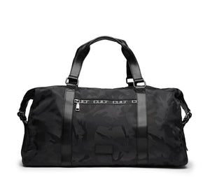 Borsa Sportiva in Nylon e Finiture Similpelle