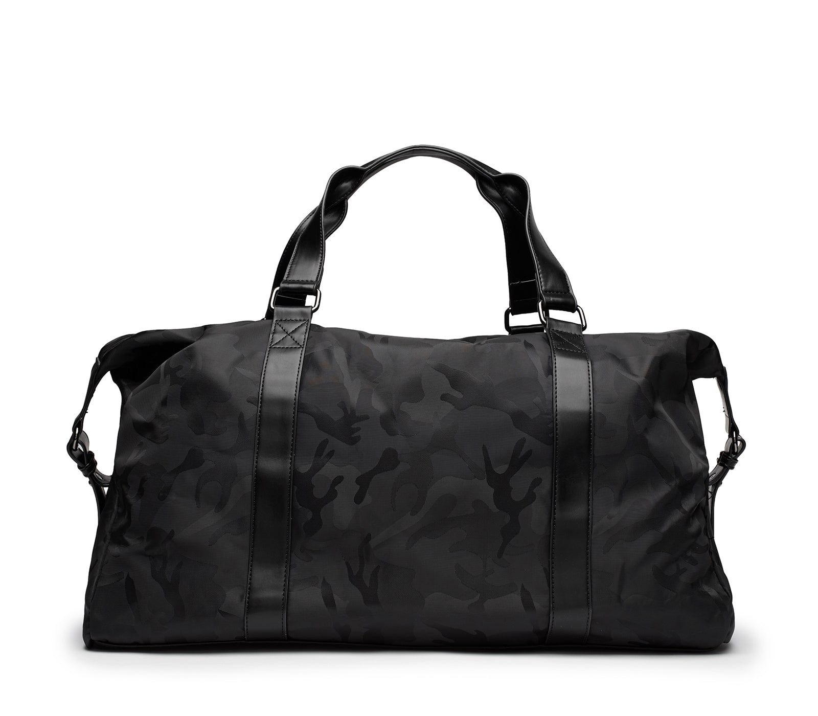 Borsa Sportiva in Nylon e Finiture Similpelle