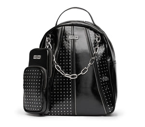 Zaino in Ecopelle da Donna con Borchie e Catena