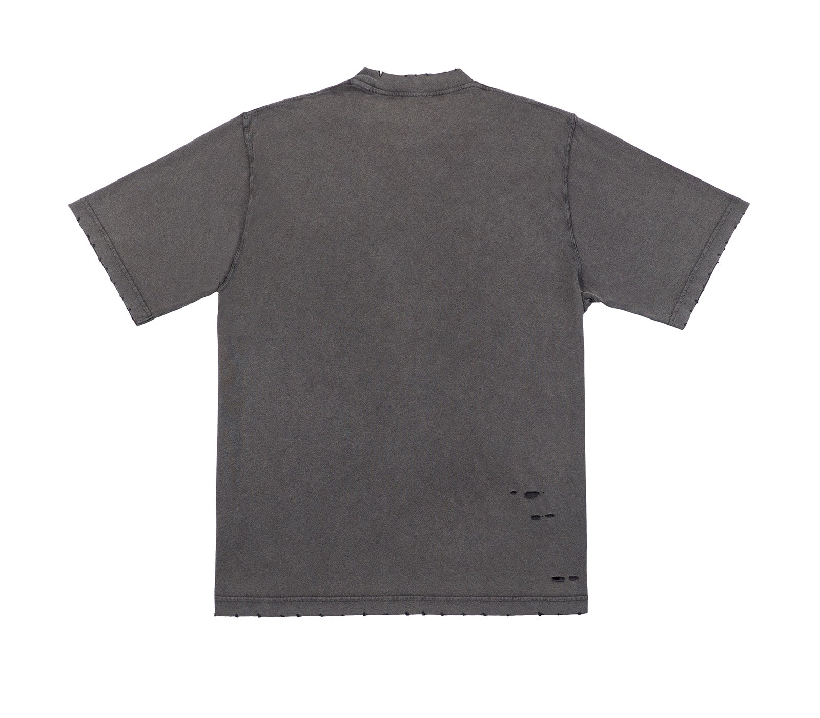 T-shirt con Vestibilità Ampia Color Grigio Scuro con Stampa Rock