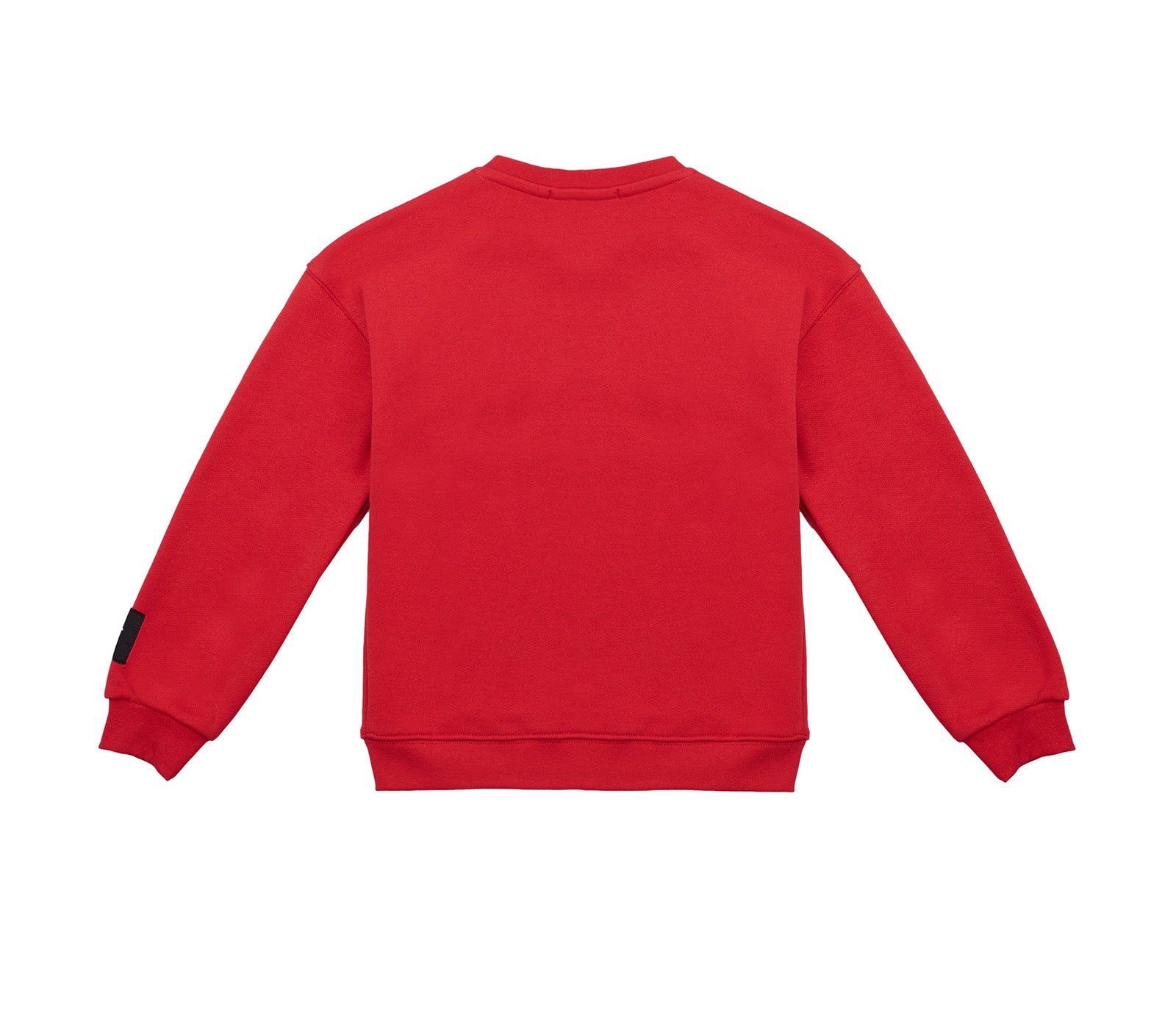 Felpa da Bambina Rossa Girocollo con Logo Lettering