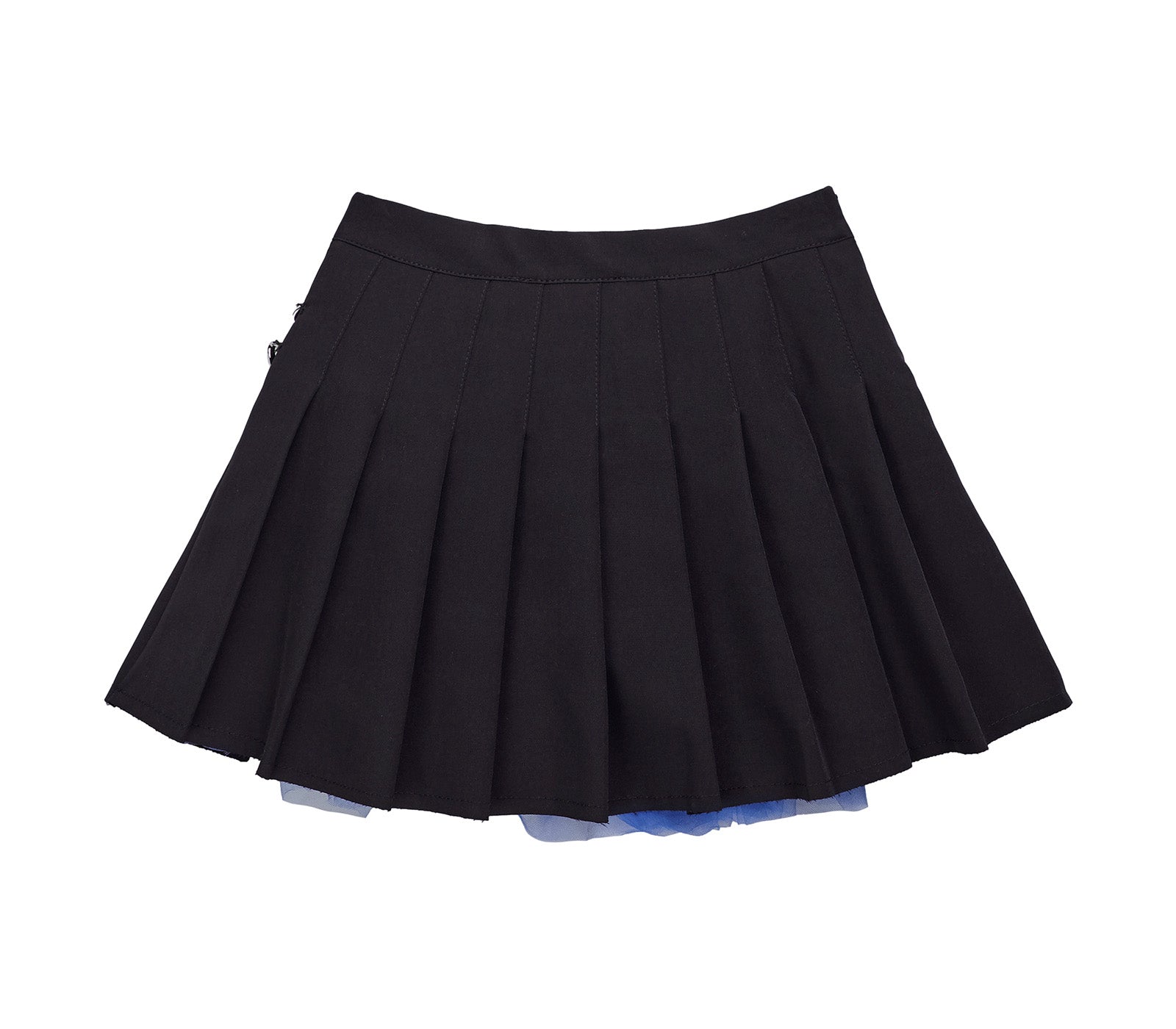 Gonna Kids con Pieghe e Tulle Blu Elettrico