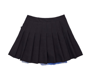 Gonna Kids con Pieghe e Tulle Blu Elettrico