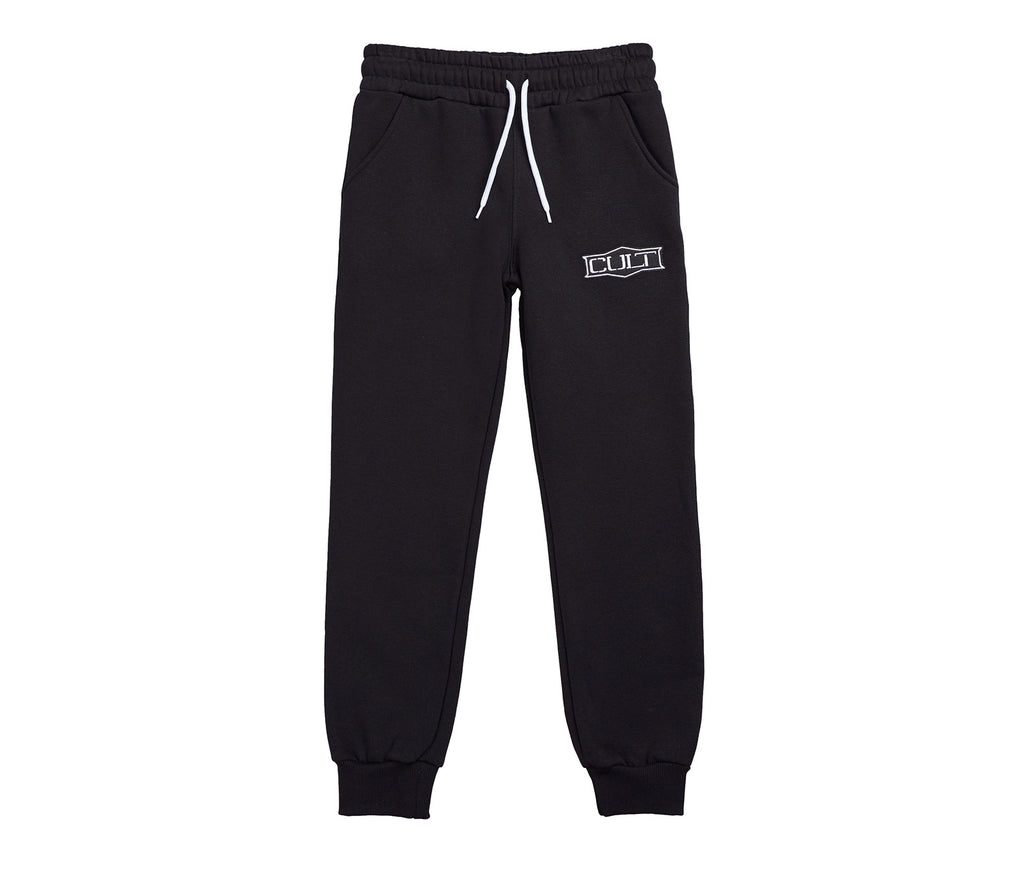 Joggers da Bambina Nero con Chiusura a Coulisse