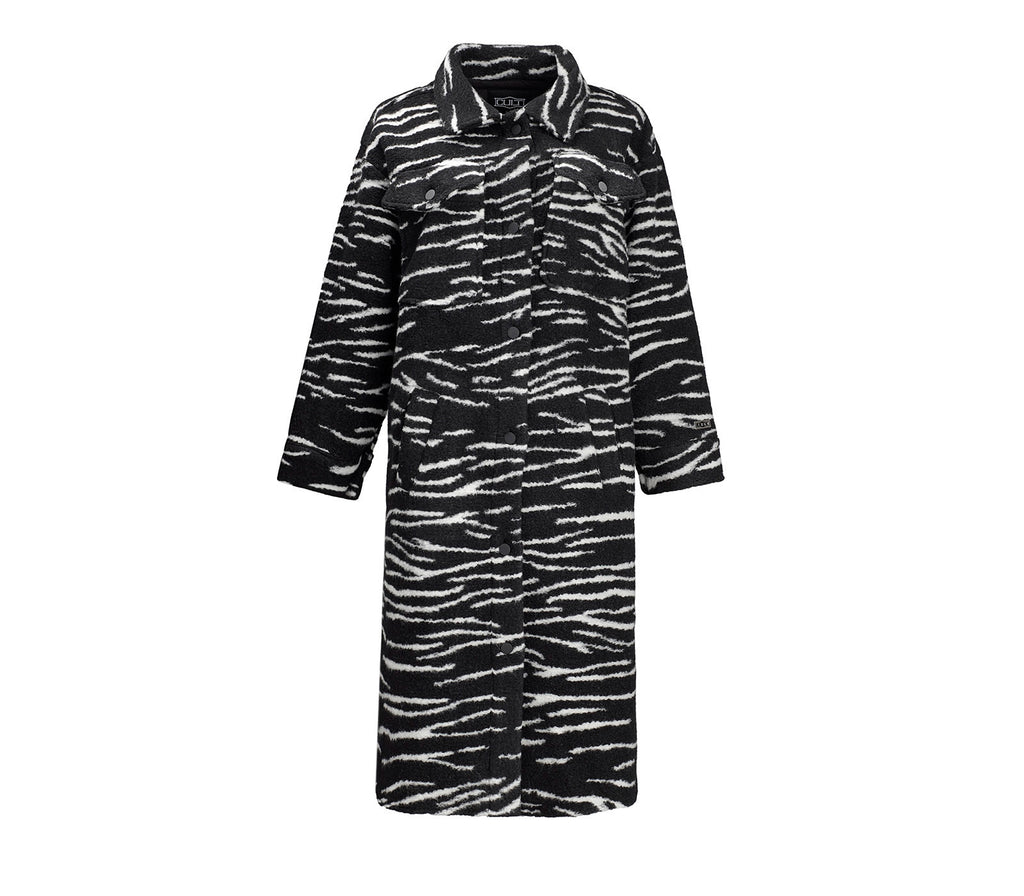 Cappotto da Donna Oversize in Misto Lana Fantasia Animalier