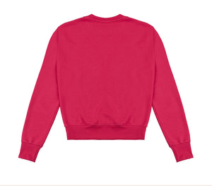 Felpa da Donna Fuxia con Logo Stampato