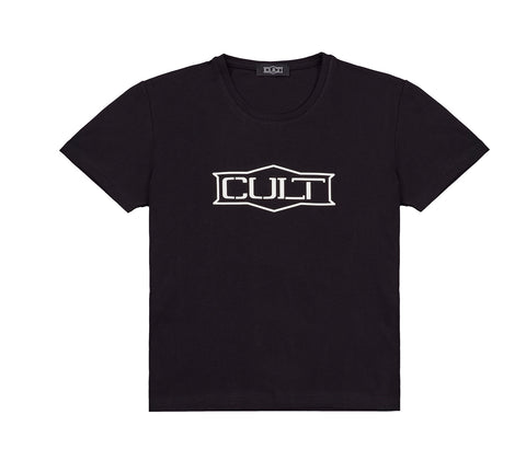 T-shirt da Donna nera in Cotone con Logo sul Davanti