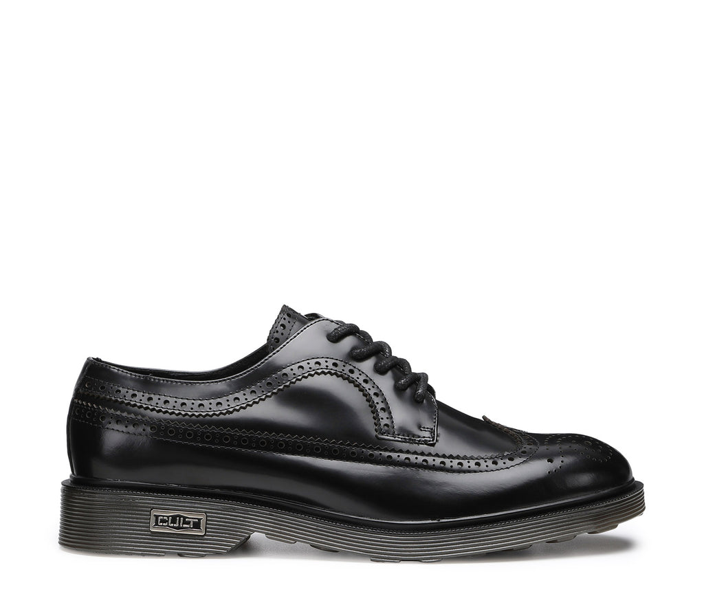 Scarpe Stringate Eleganti da Uomo in Pelle Nera