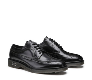 Scarpe Stringate Eleganti da Uomo in Pelle Nera
