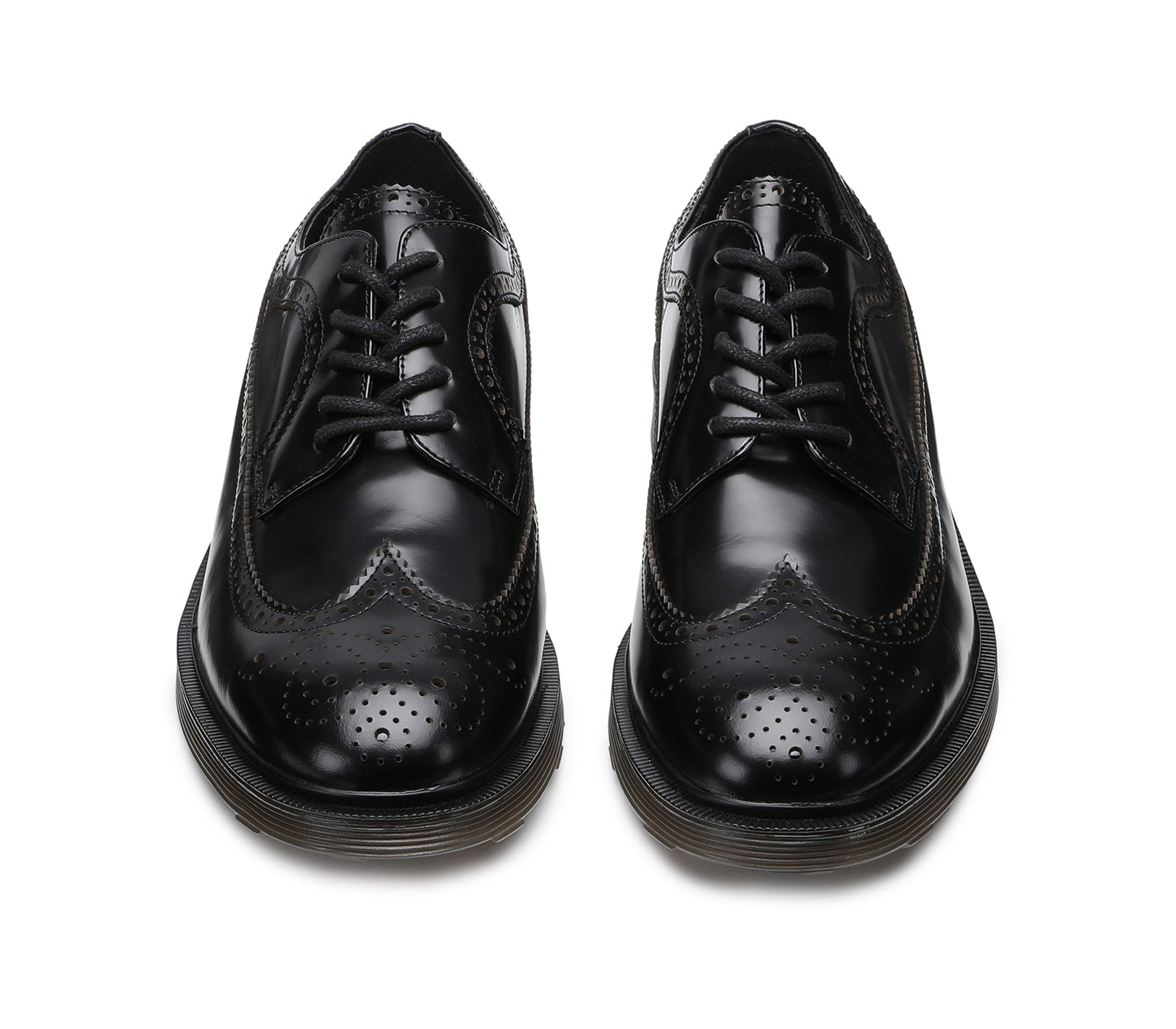 Scarpe Stringate Eleganti da Uomo in Pelle Nera