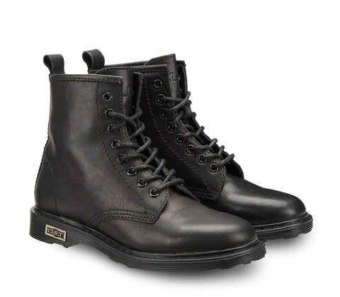 Women's Black Leather Laced Amphibians