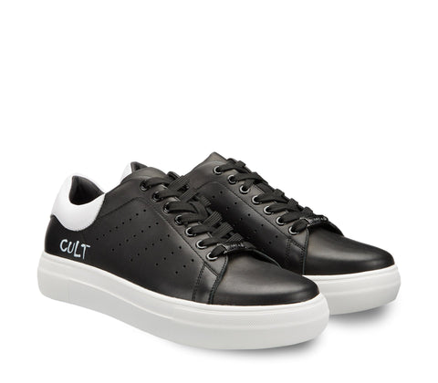 Men's Sneakers Black with White Band 