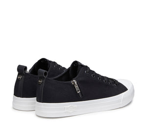 Sneakers da Uomo Basse in Canvas Nere