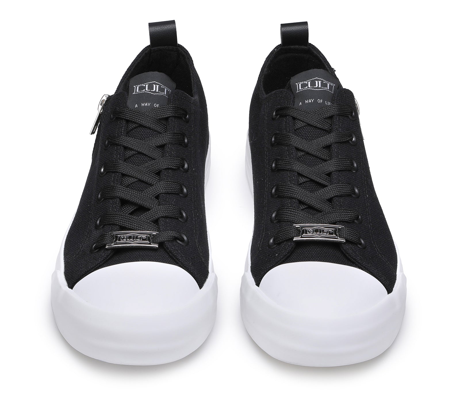 Sneakers da Uomo Basse in Canvas Nere