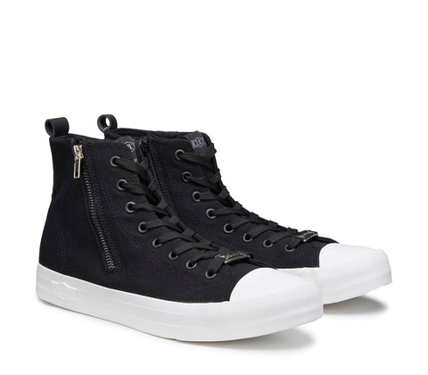 Sneakers da Uomo Alte in Canvas Nere