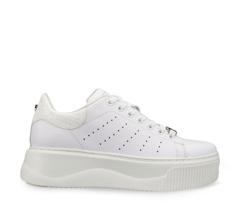 Sneakers da Donna Bianche con Banda a Contrasto