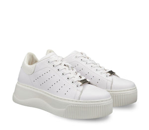 Sneakers da Donna Bianche con Banda a Contrasto