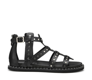 Sandali da Donna Flat con Fibbie e Borchie