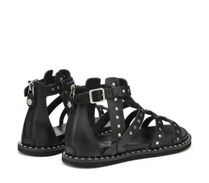 Sandali da Donna Flat con Fibbie e Borchie