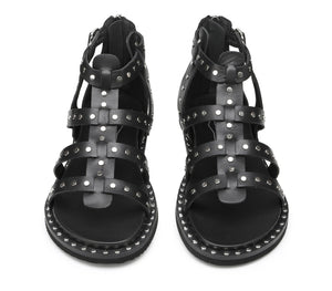 Sandali da Donna Flat con Fibbie e Borchie