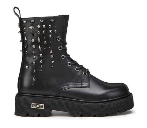 Anfibi in Pelle da Donna con Borchie