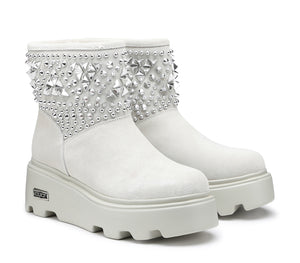Stivaletto da Donna Sherpa Bianco