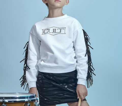 GIRL FRINGED SWEATSHIRT