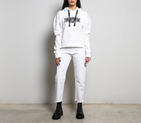Women's High Waisted Jeans White